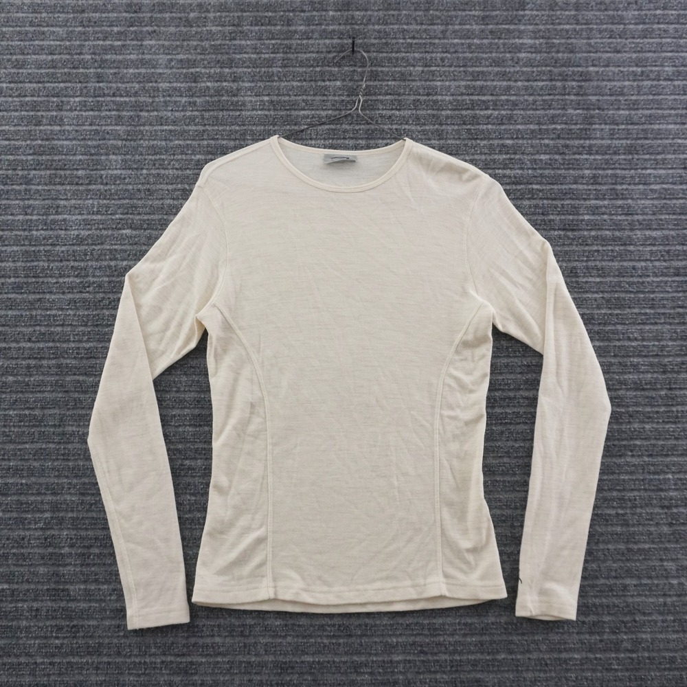 Smartwool Base Layer Top Womens XL Cream Merino Wool Long Sleeve Shirt